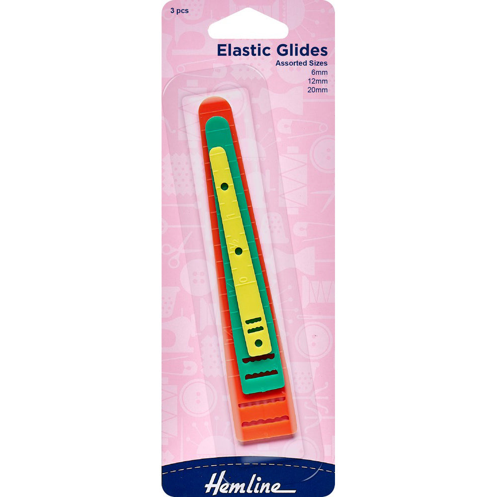 Hemline Elastic Glides Pack of 3