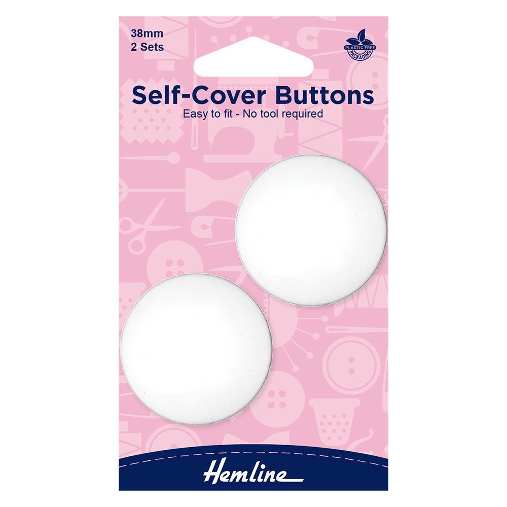 Hemline Self cover buttons 38mm