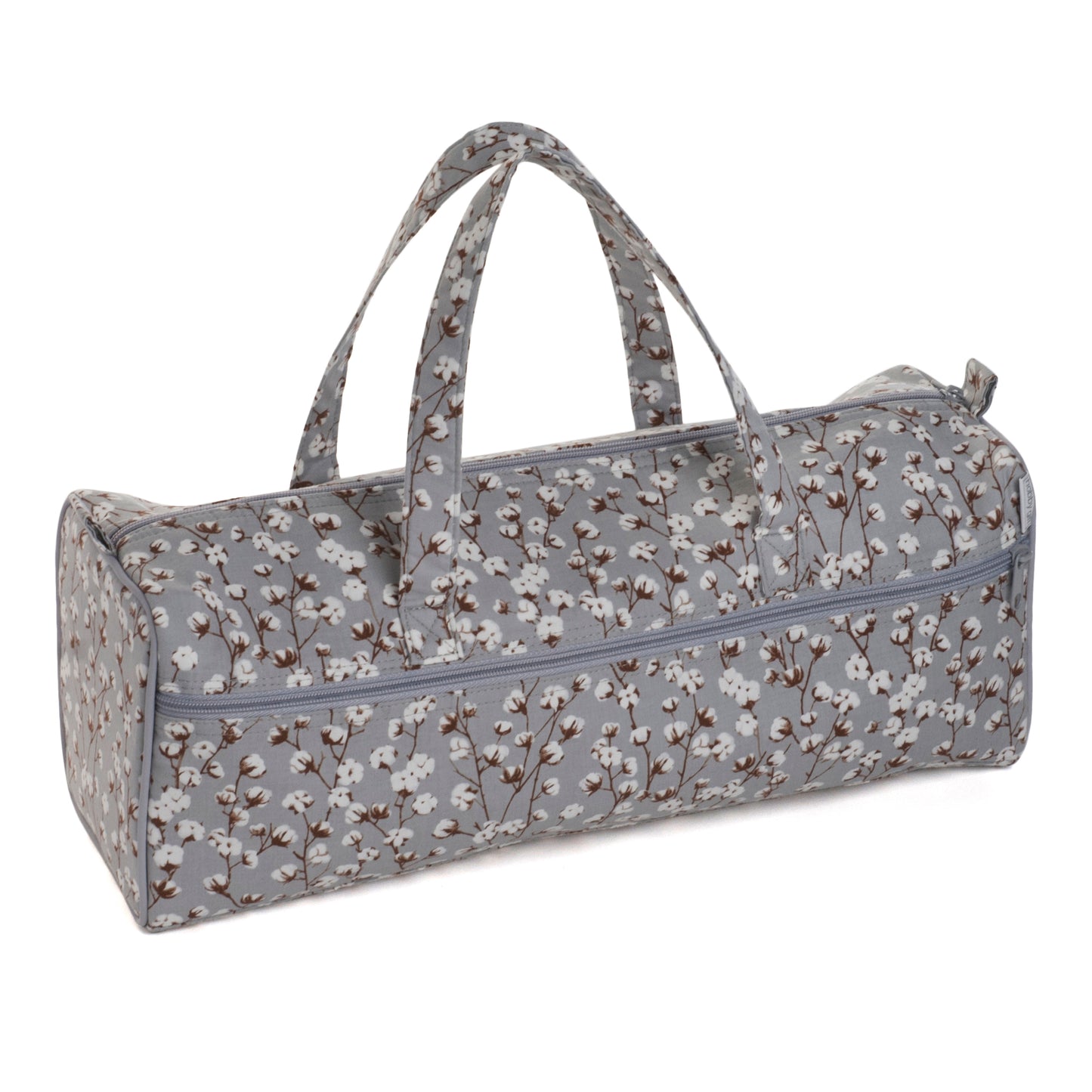 Grey Floral design Knitting Bag