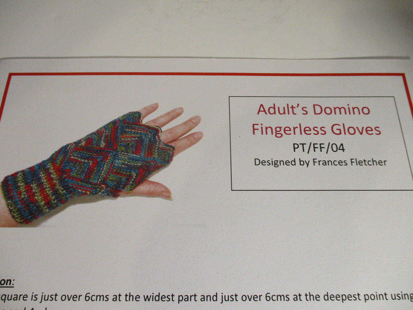 Adult Domino Gloves knitting pattern
