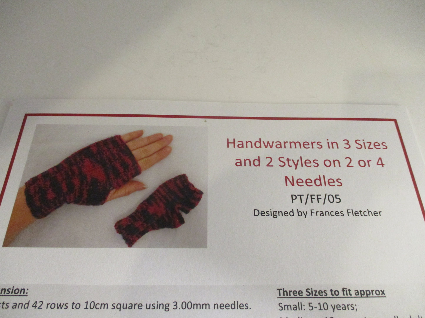 Handwarmers knitting pattern
