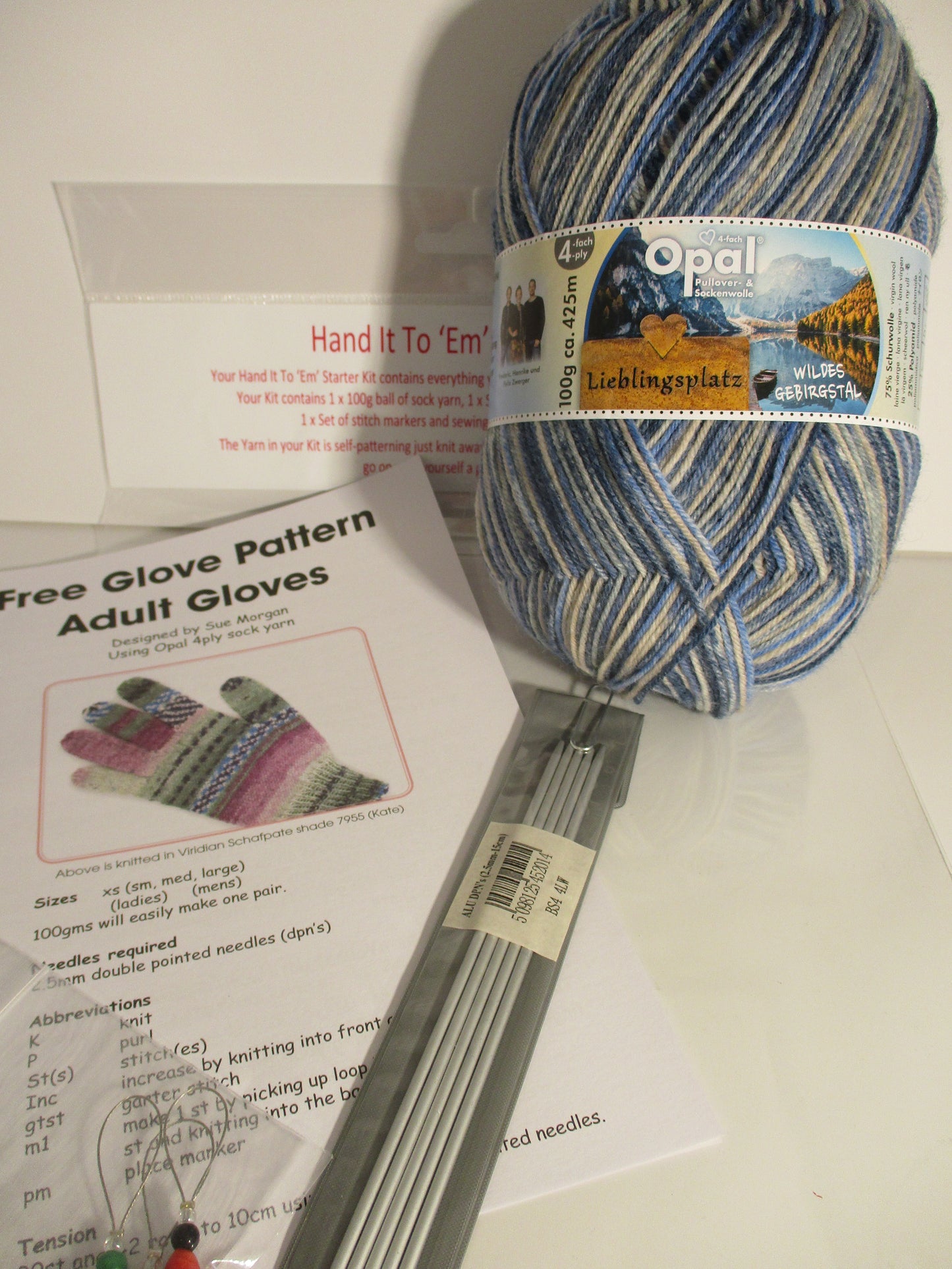 Hand It To 'Em - Starter Glove Knitting Kit