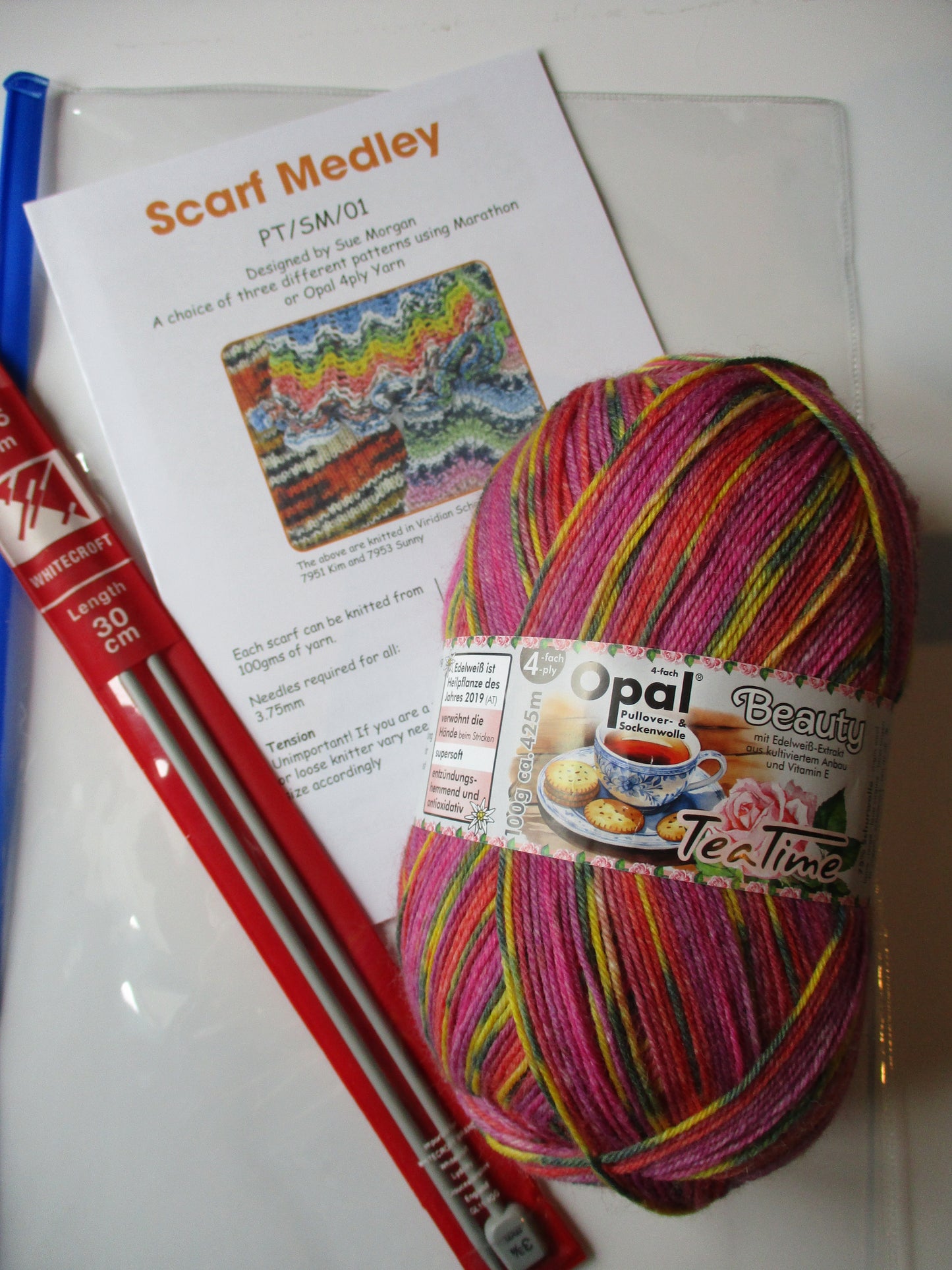 Scarf Knitting Kit - three patterns + yarn