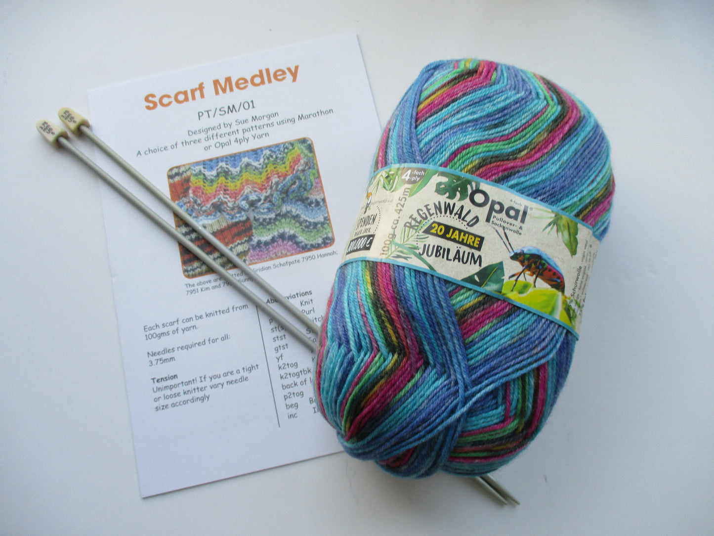 Scarf Knitting Kit - three patterns + yarn