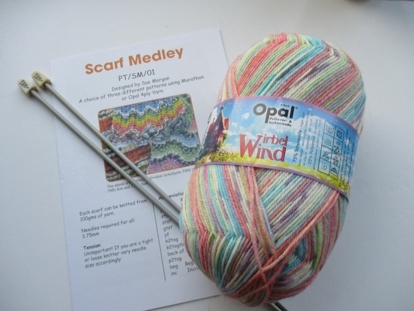 Scarf Knitting Kit - three patterns + yarn