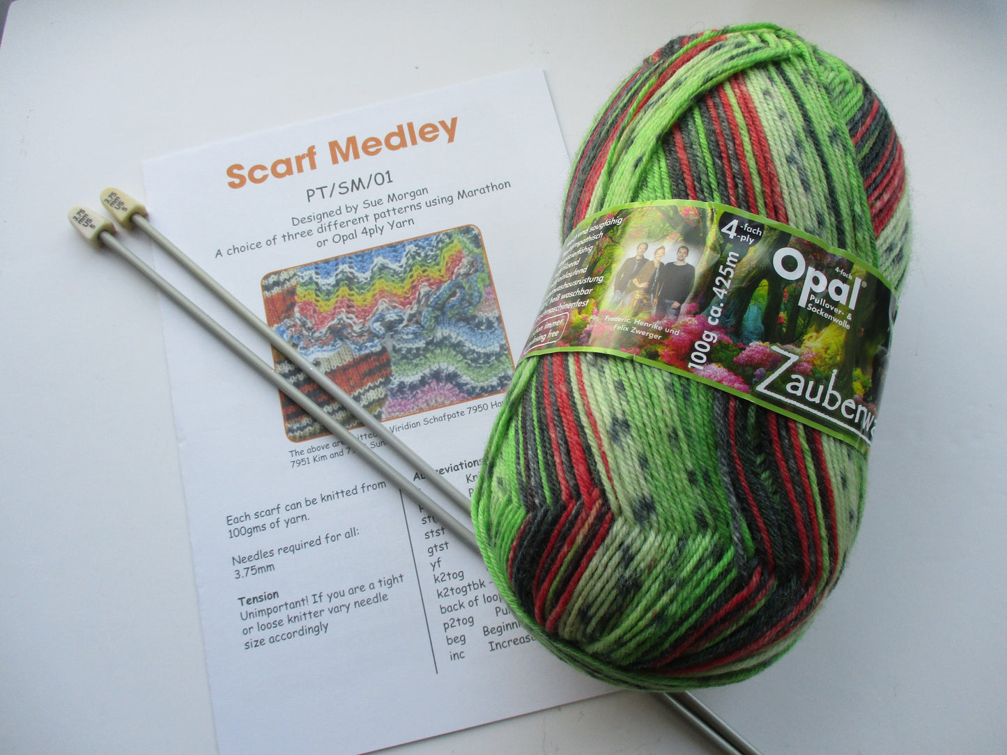 Scarf Knitting Kit - three patterns + yarn