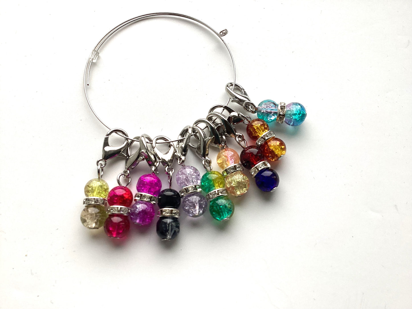 Colourful bead stitch markers