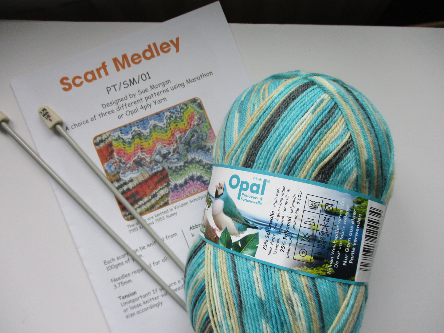Scarf Knitting Kit - three patterns + yarn