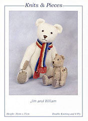 Knits and Pieces KP11 - Jim and William Bears Knitting Pattern