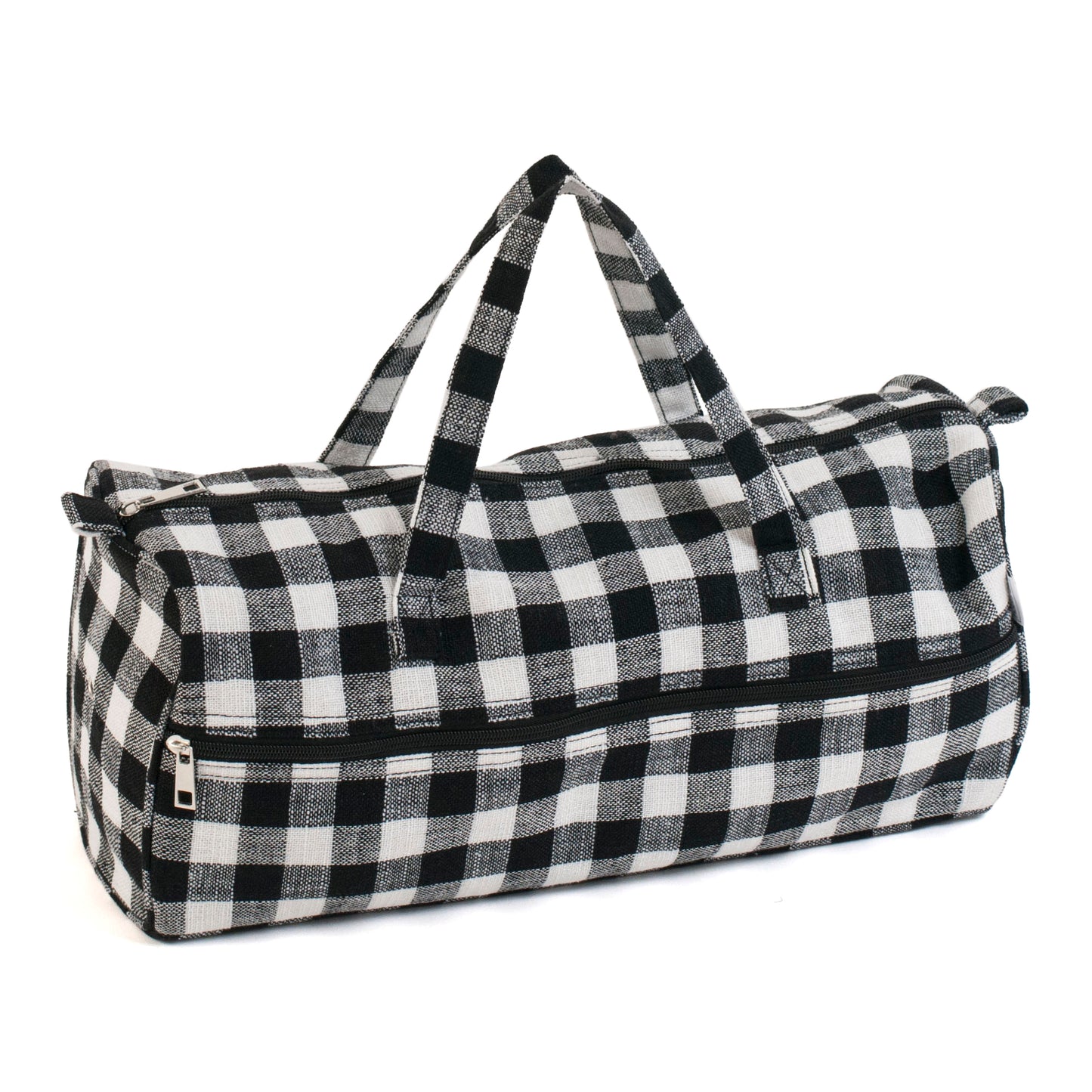 Knitting Bag - Black and white gingham
