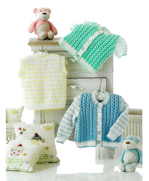 UKHKA 139 - Childrens cardigan and slipover pattern