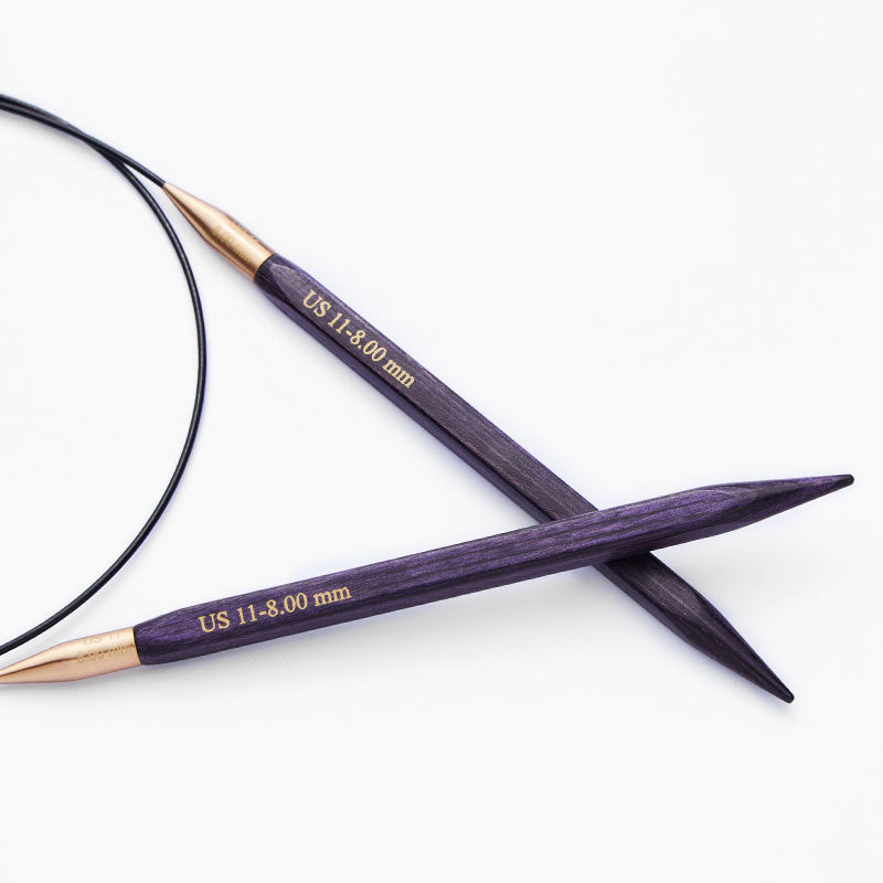 KnitPro J'Adore Cubics Wood Fixed Circular Knitting Needle