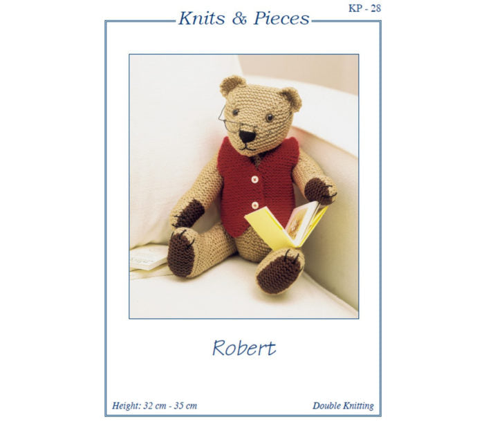 Knits and Pieces KP28 - Robert Teddy Bear Knitting Pattern