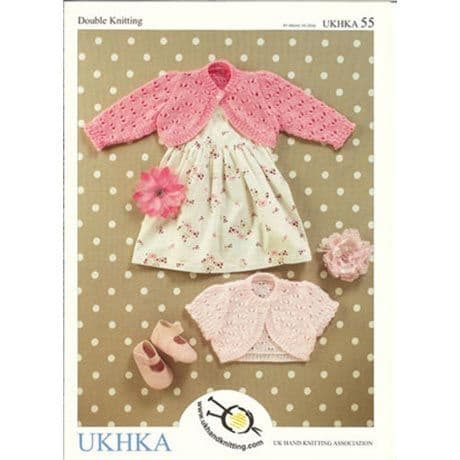 UKHKA 55 - Baby bolero cardigans pattern