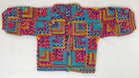Cute knitted baby domino cardigan knitting pattern