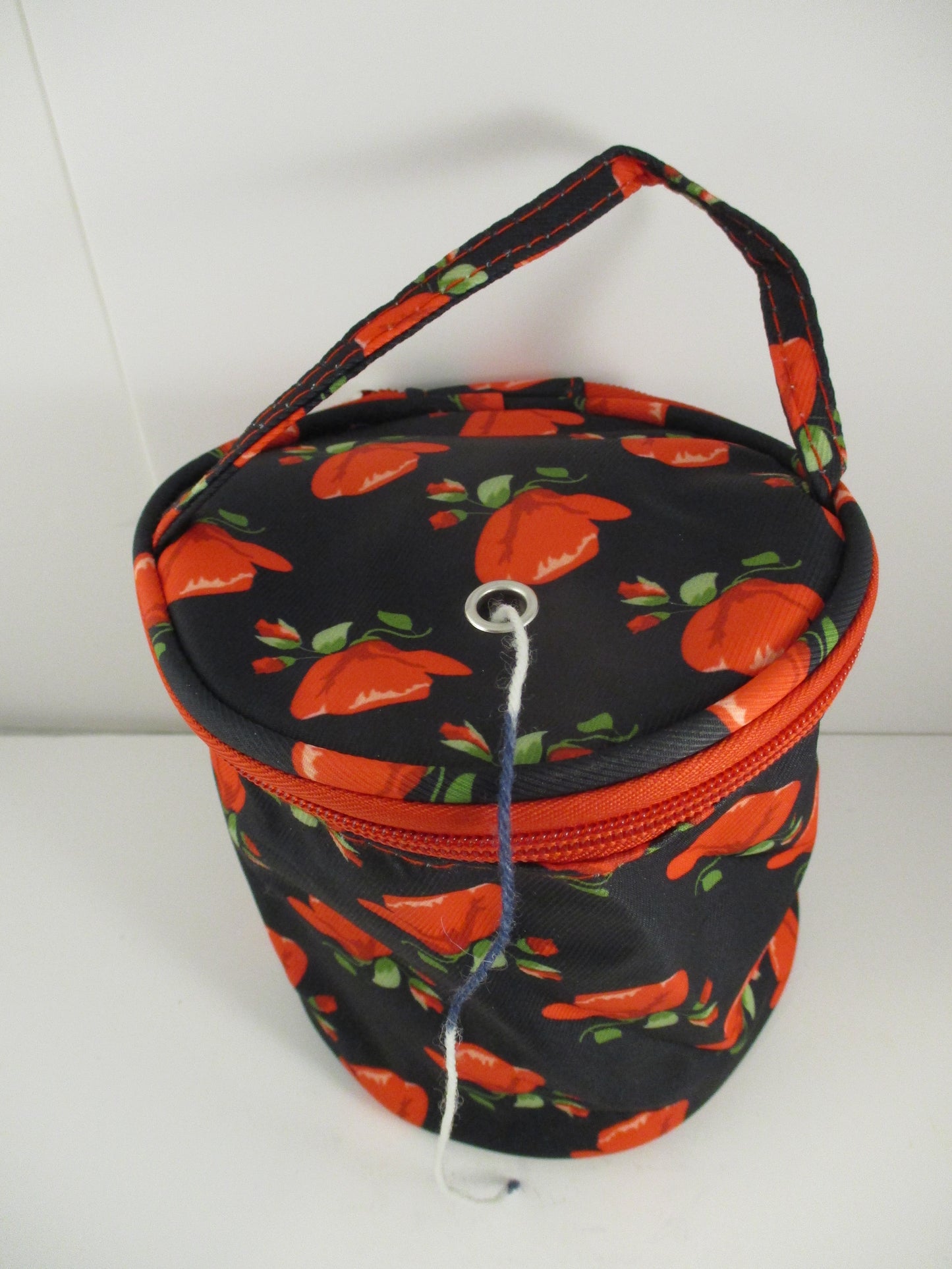 Knitters bag - Yarn dispenser bag  Floral