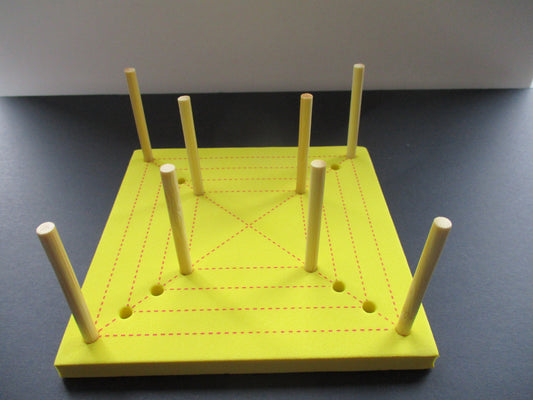 Foam blocking board with dowels