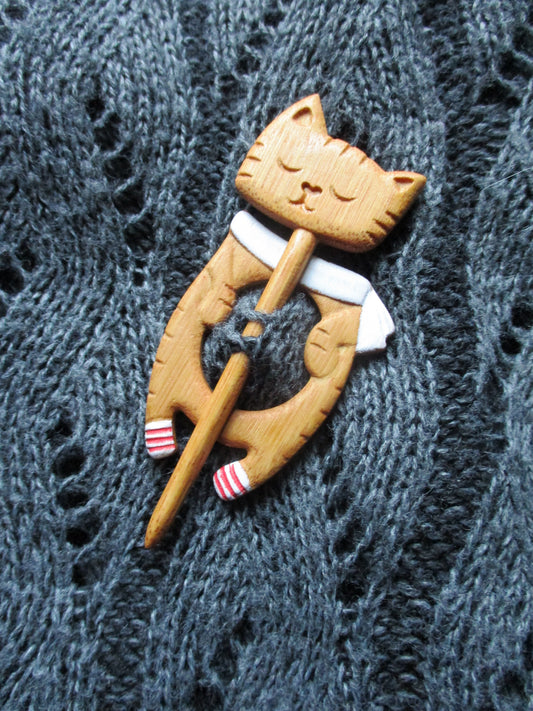 Wooden Shawl Pins