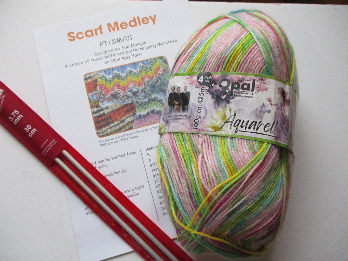 Scarf Knitting Kit - three patterns + yarn