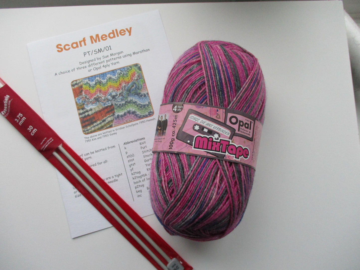 Scarf Knitting Kit - three patterns + yarn