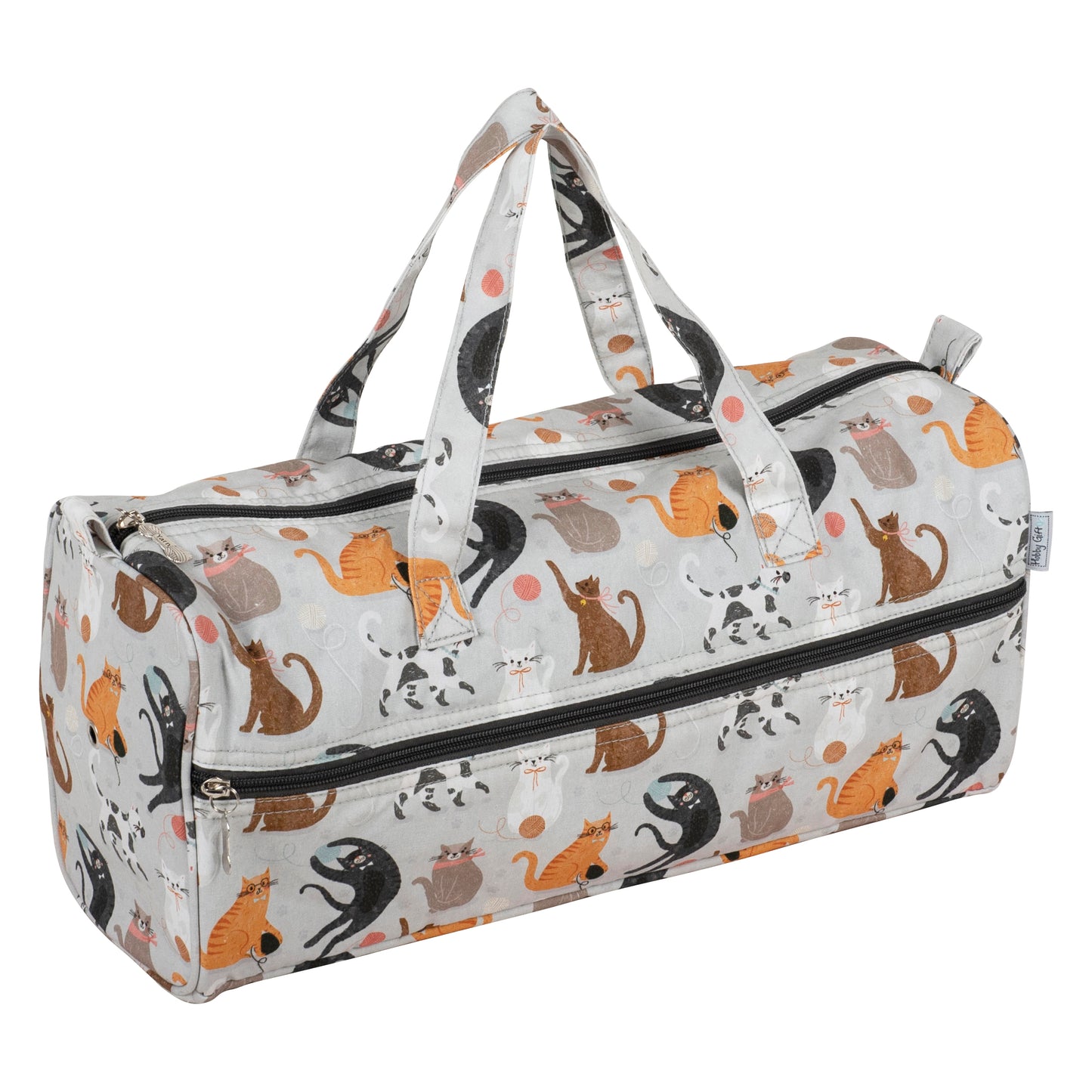 Knitting Project Bag  - Cat Design