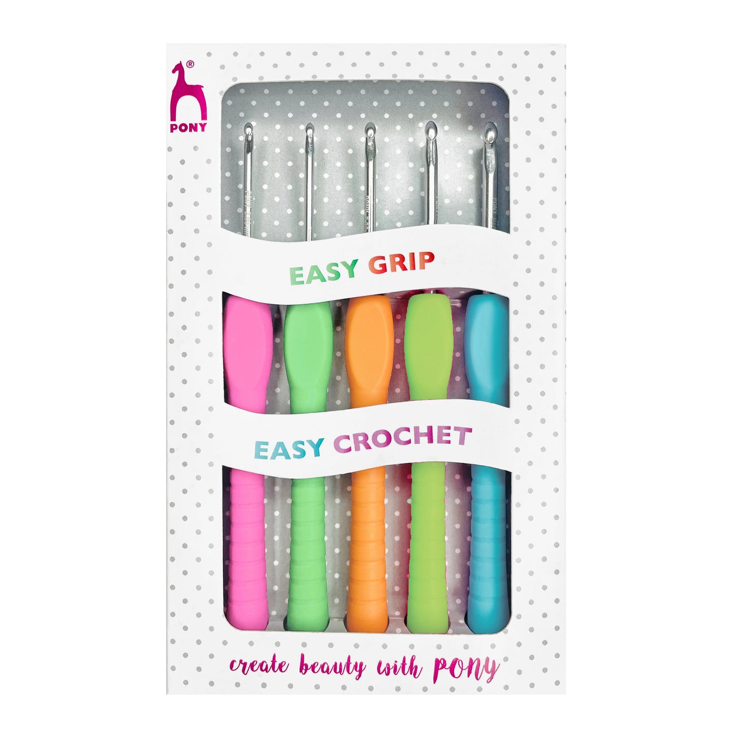 Pony Easy Grip Crochet Hook Set of 5
