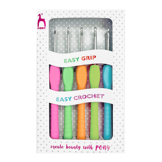Pony Easy Grip Crochet Hook Set of 5