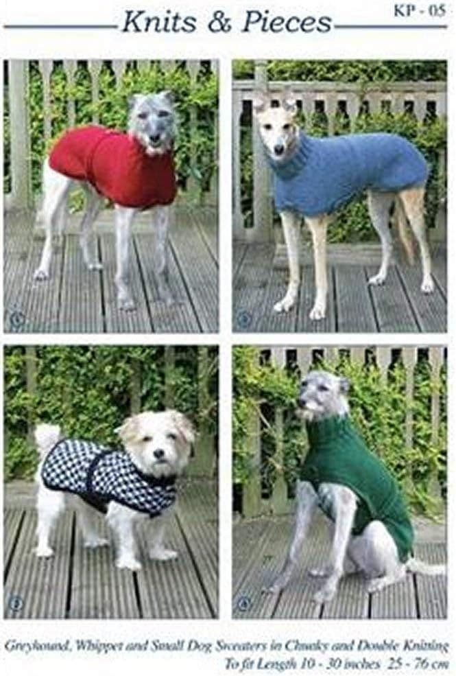 Knits and Pieces KP05 - Knitting Pattern for dog coats - Greyhound, Whippet