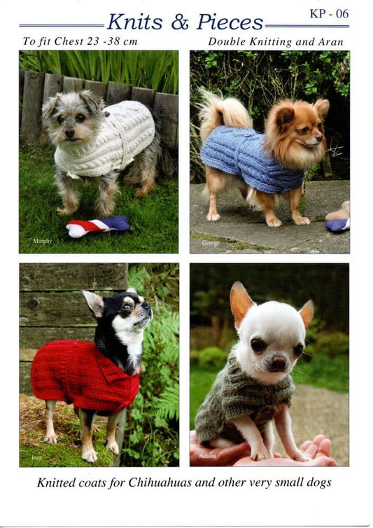 Knits and Pieces KP06 - Knitting Pattern for dog coats - Chihuahua