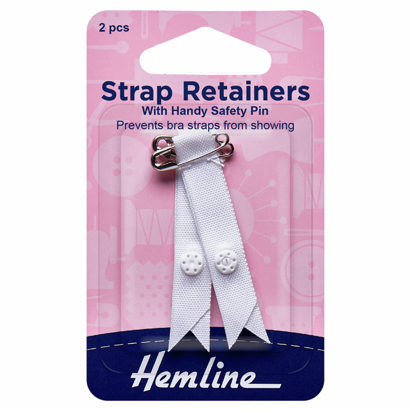 HEMLINE Strap Retainers - Bra Strap - Black or White